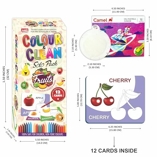 Color & Clean Flash Cards - 3 Years and Above 14 pieces