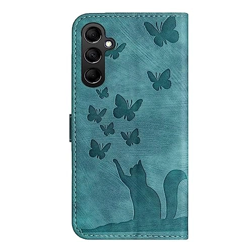 Cute Cat Case - PU Leather Flip Cover for Samsung Galaxy A14 5G
