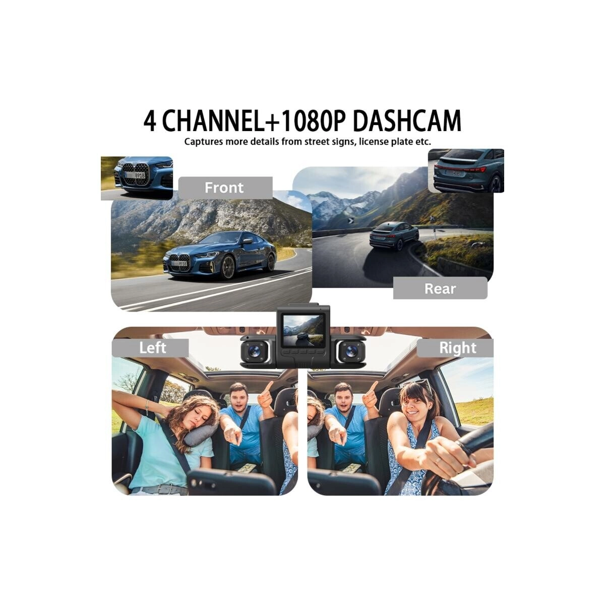 4 Camera Dash Cam - 1080P