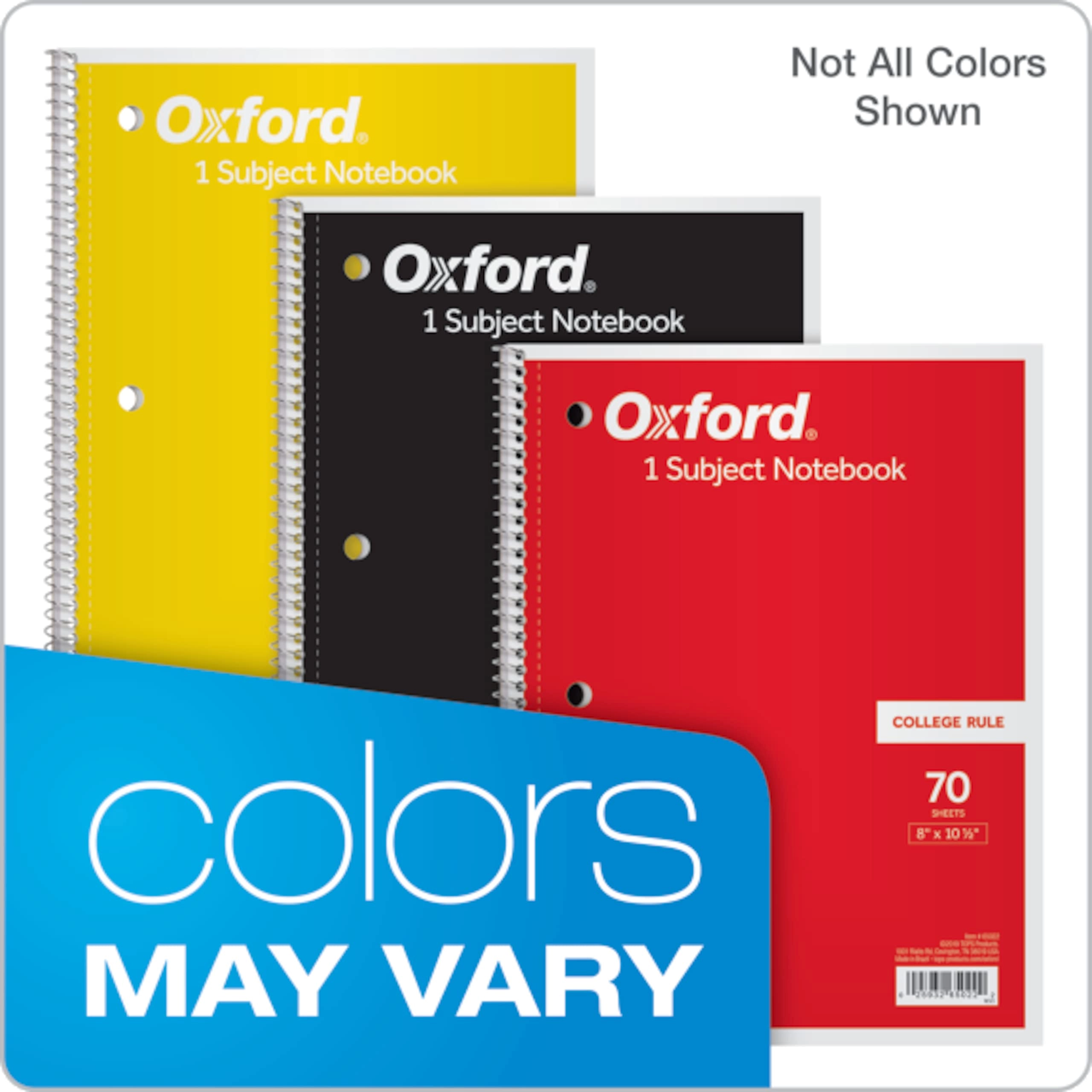 Spiral Notebook 8 x 10-1/2 Inch Spiral - Lined 70 Sheets