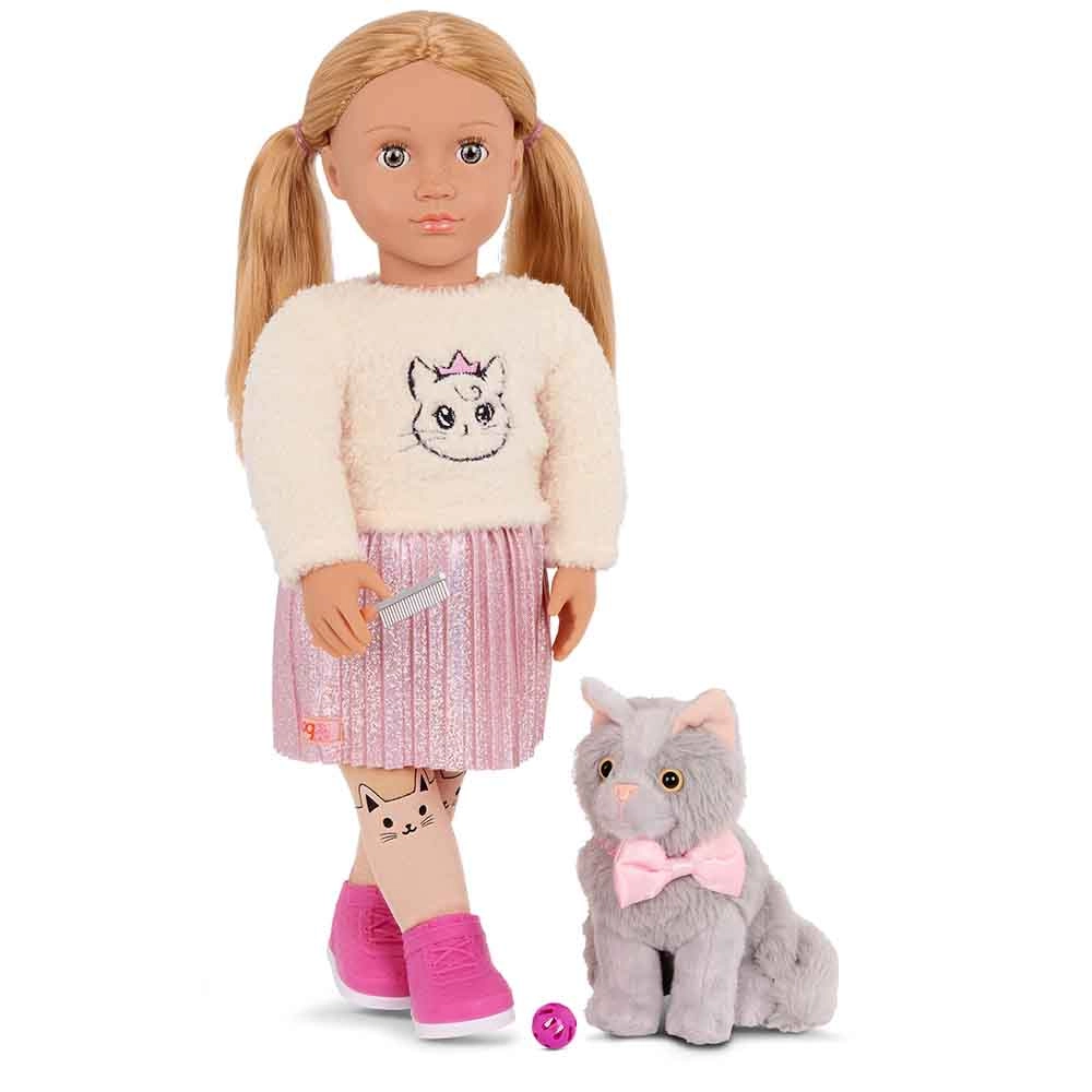 Sheela And Sammy Doll - Pet Kitten Playset 18 Inch Ages 3+