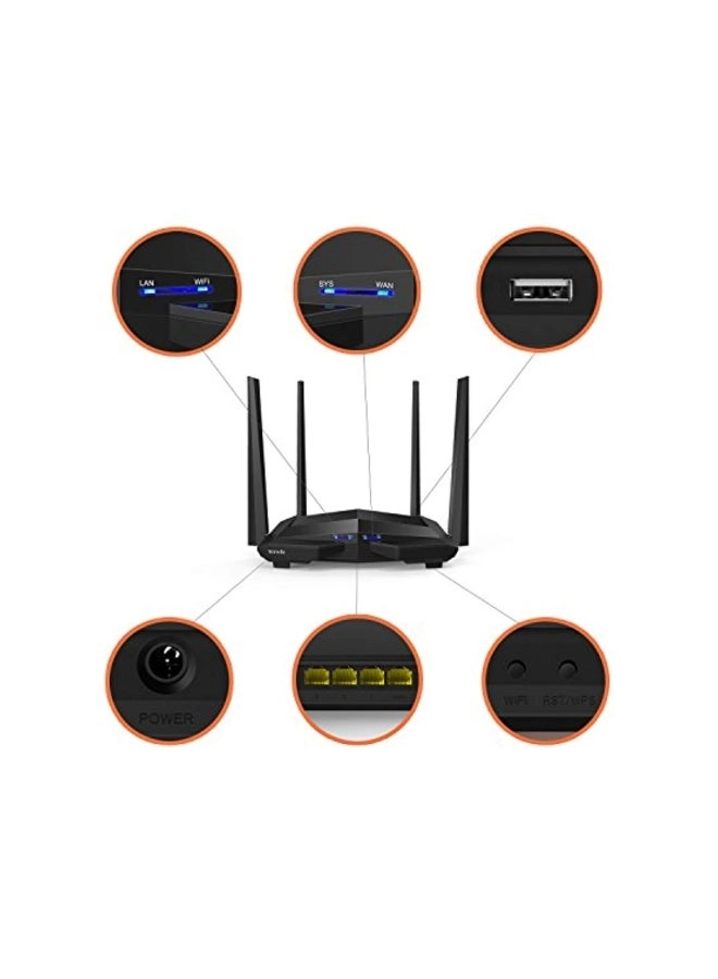 Dual Band Smart Wi-Fi Router Black