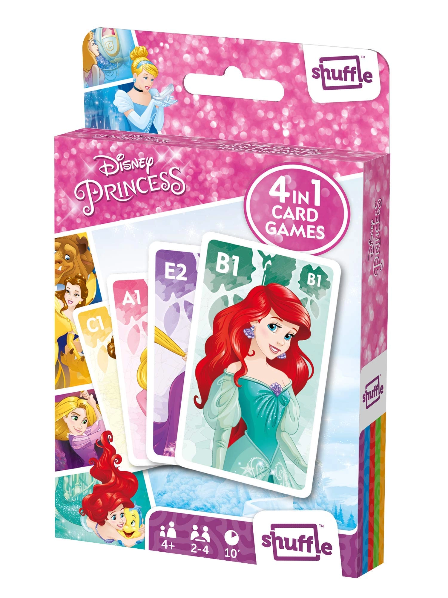 Shuffle Princess Card Game - 4 in 1 Disney Princess Snap
