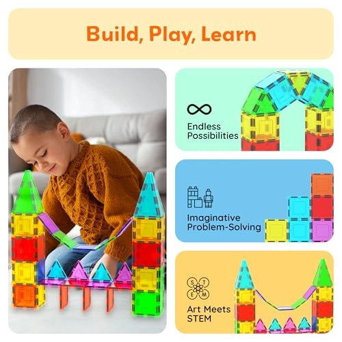 Magnetic Building Block Set - 12pcs