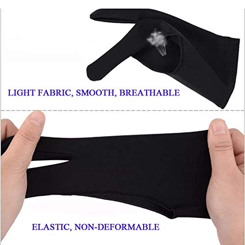 Artist Glove - 4 PCS 2 Finger 3-Layers Palm-Rejection