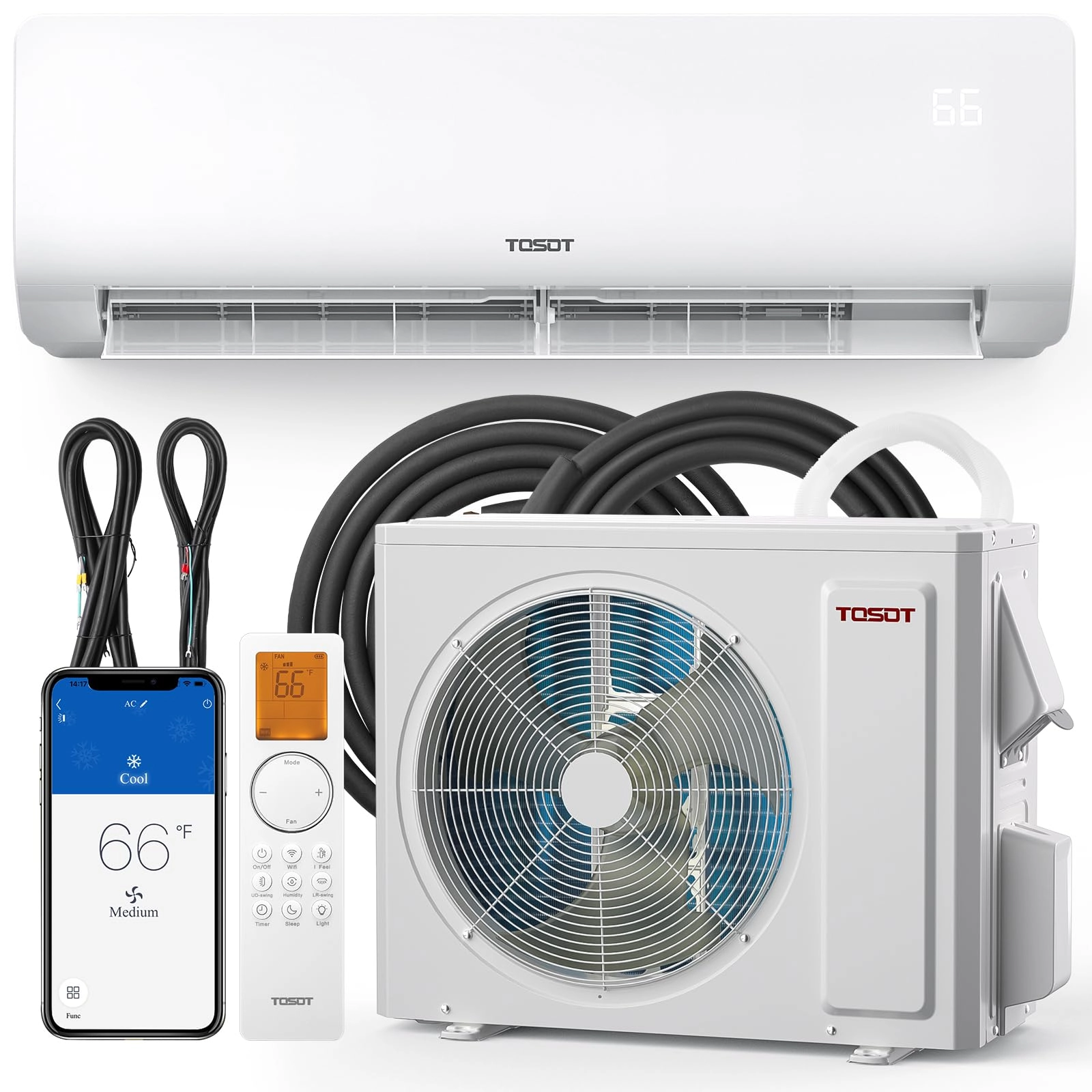 TOSOT Mini Split Air Conditioner - WiFi Enabled 2650W