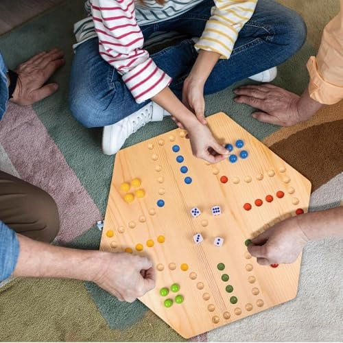 Fast Track Marble Board Game - 2-in-1 Portable Multicolor