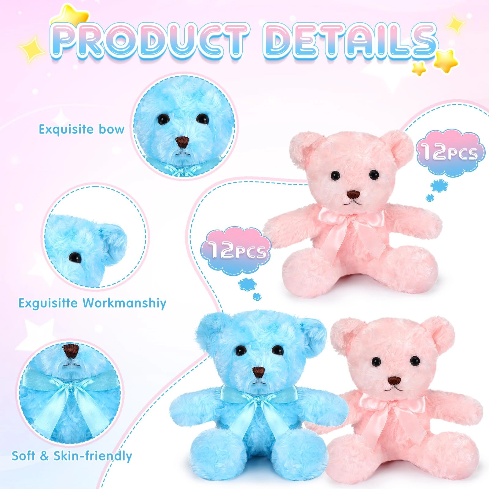 Bear - 24 Pcs 10 inches