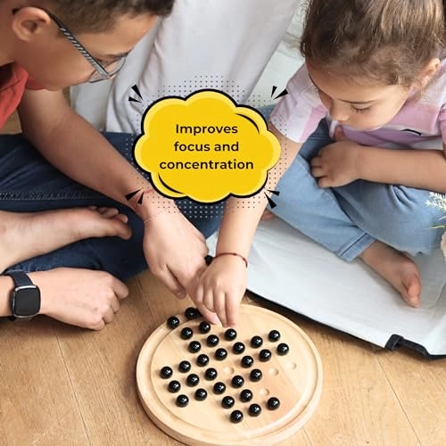 Wooden Solitaire Board Game