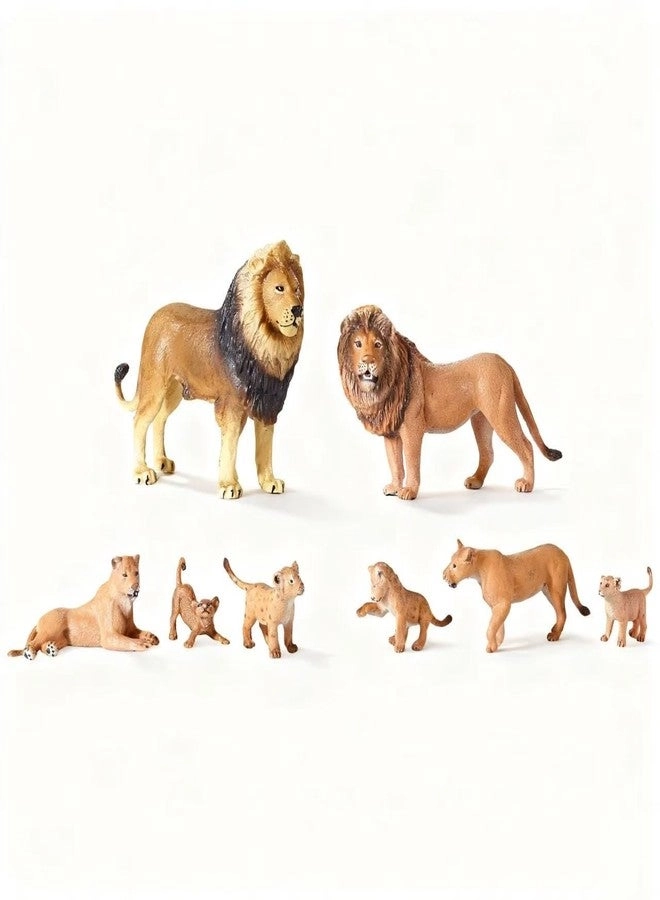 keena Realistic Lion Figurines - Lion 8PCS
