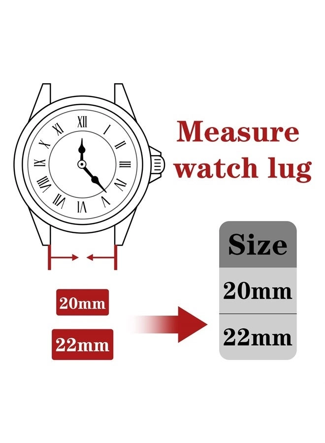 3 Pack 20mm 22mm Silicone Watch Band for All Watches