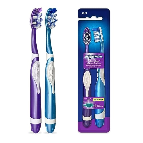 Sonic Battery Toothbrush - Soft Multi-Level Bristles Pack of 2