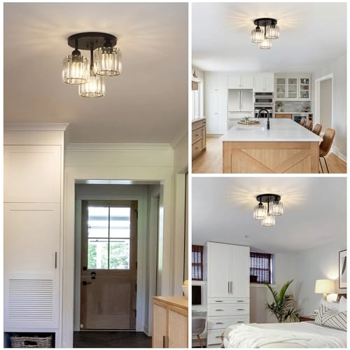 Modern Crystal Ceiling Lights - Dimmable