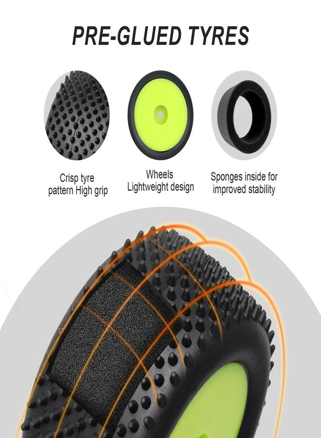 Pre-Glued 1/10 Buggy Tires - Brushless