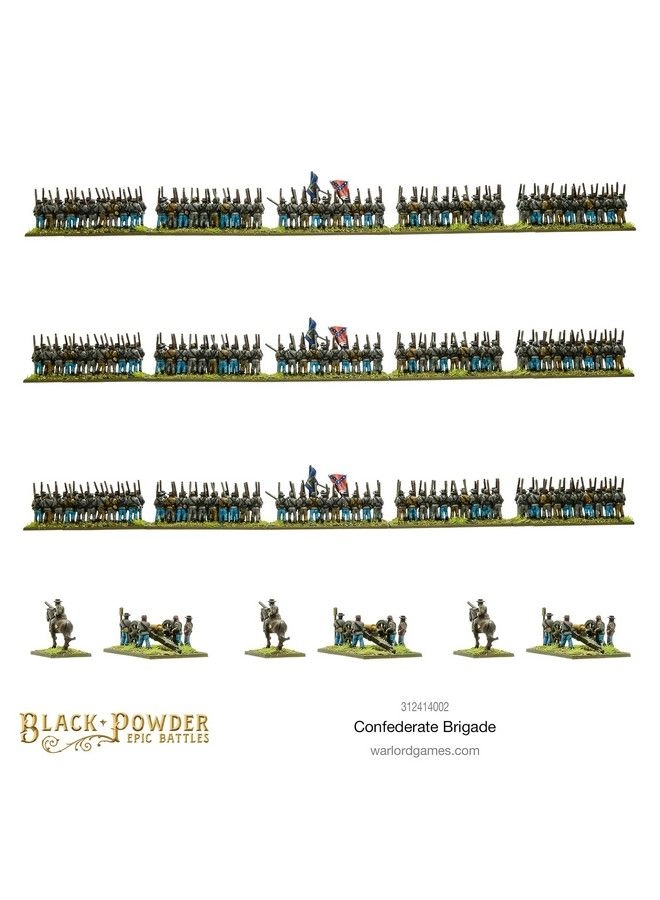 Black Powder Epic Battles Confederate Brigade - American Civil War Plastic Model Kit