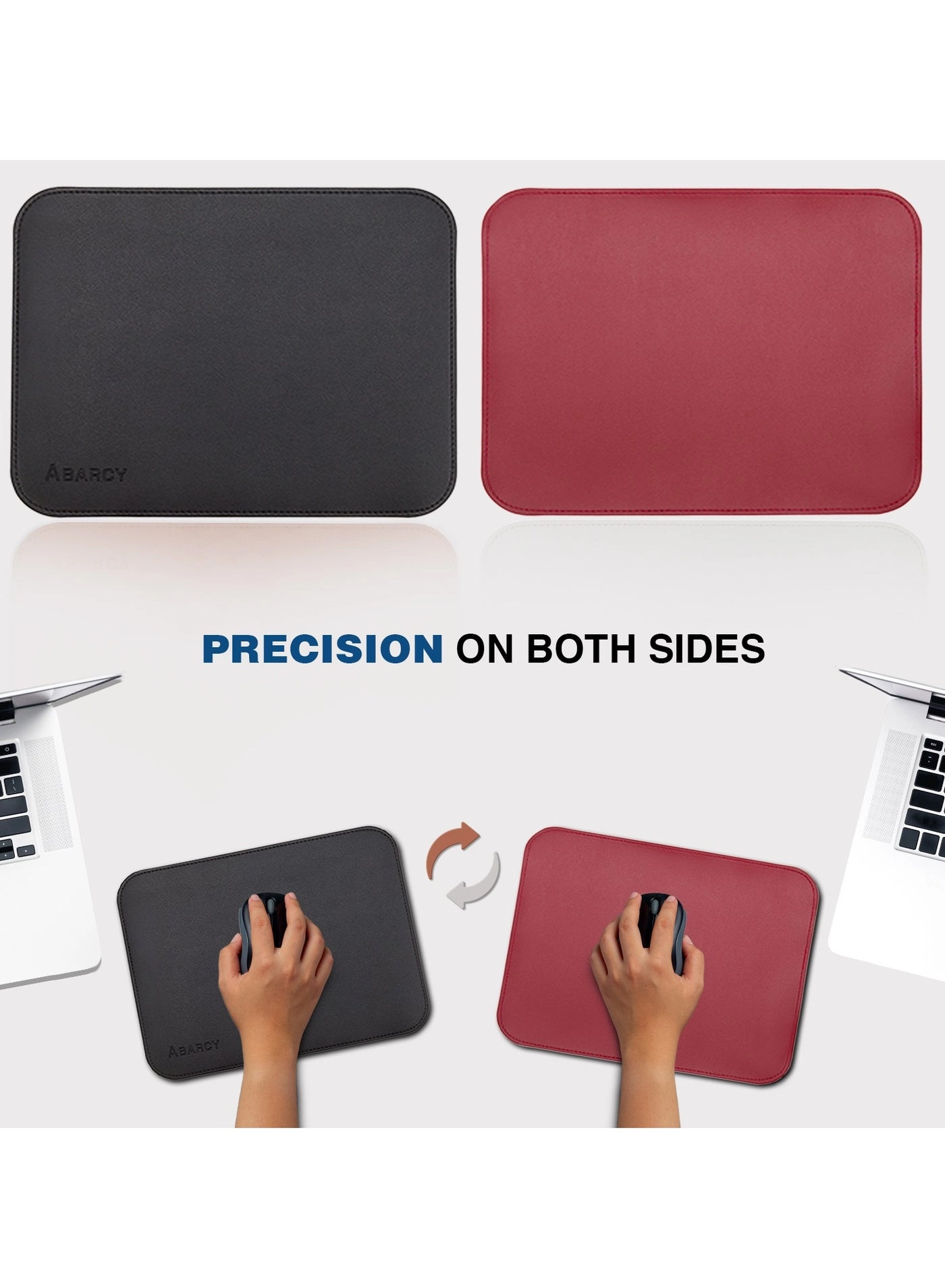 1032 Faux Leather Gaming Mouse Pad - 25x20 cm