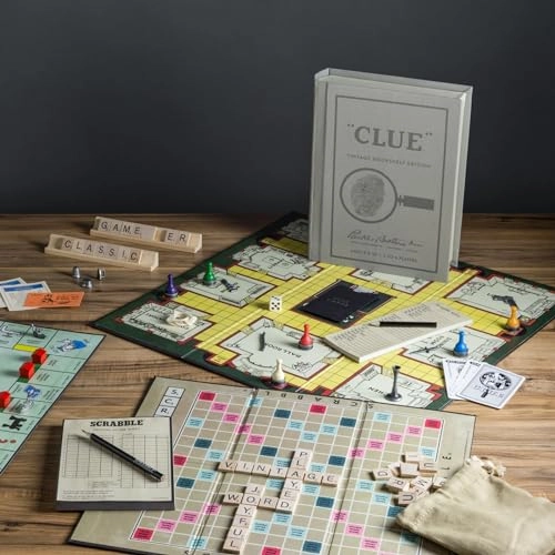 Scrabble + Monopoly + Clue + Boggle + Yahtzee + Catch Phrase + Scattergories + Chess + Sorry! + Candy Land + Chutes and Ladders + Mystery Date + The Game of Life + Taboo + Connect Four