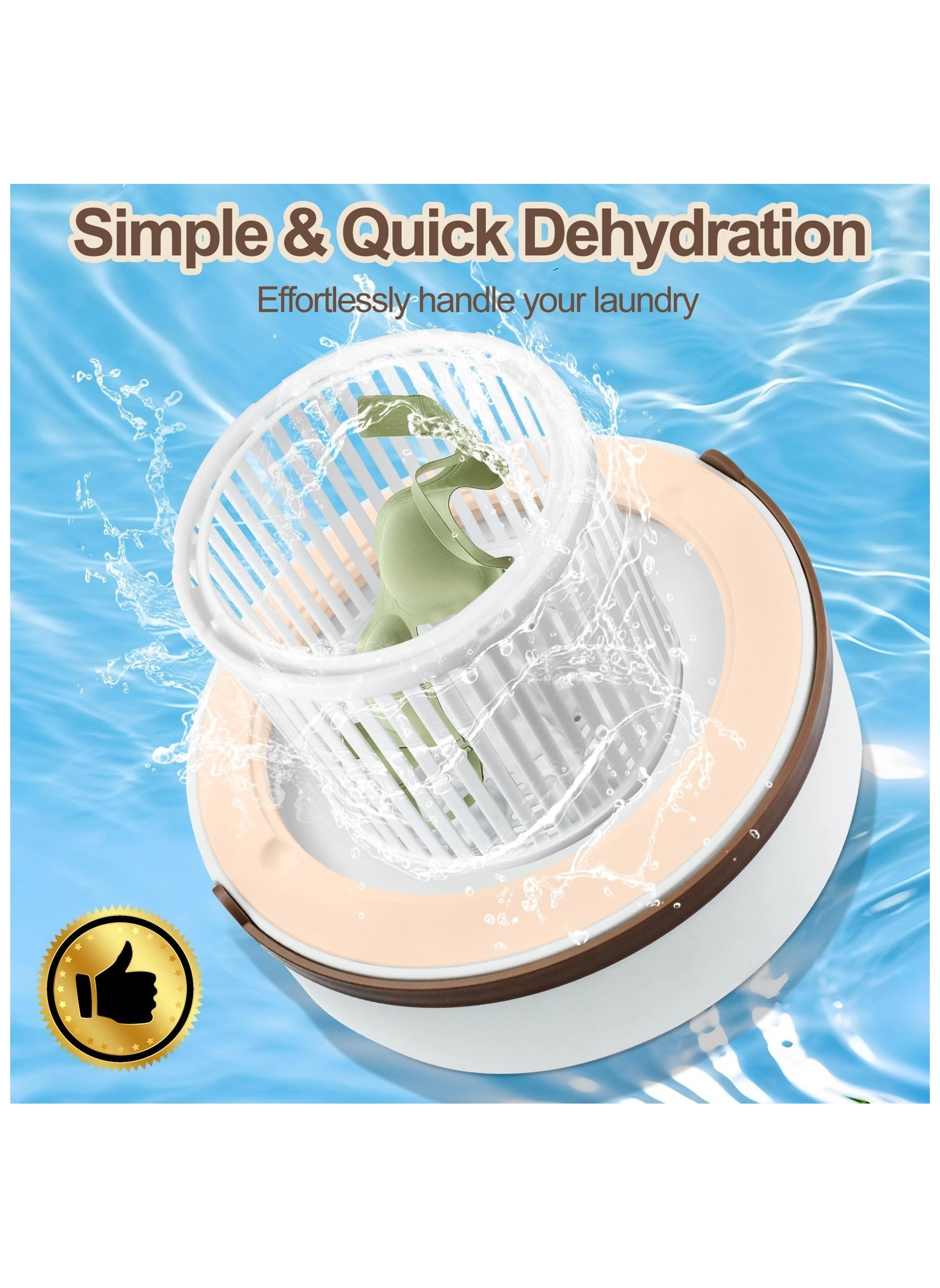 Portable Washing Machine - 12L Foldable 3 Modes