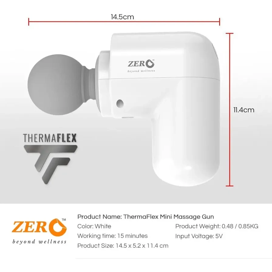 Therma Flex Mini Massage Gun - 6 Speed Integrated Heat