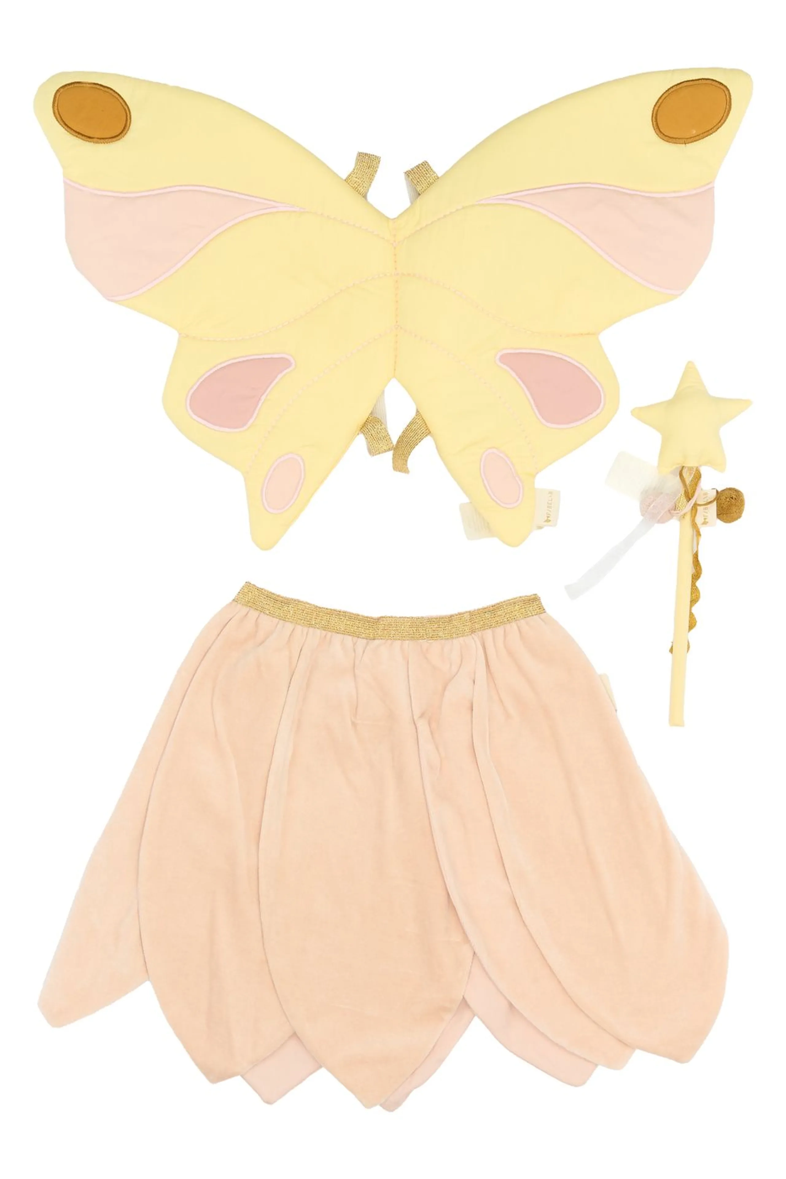 Fabelab 3pc Girl's Dress Up Fairy Wings, Wand & Skirt - 60 x 40 cm 30 cm 41 cm 3-piece 3 to 6 years