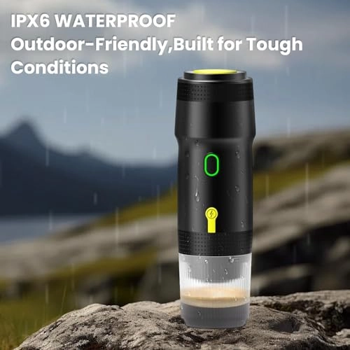 Portable Electric Espresso Machine - 77 g ground coffee capsules