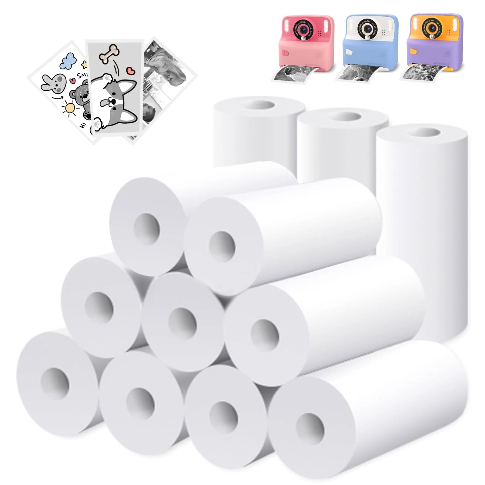 Yisdo Printing Paper - 12 Rolls 3.8 x 2.2 inches