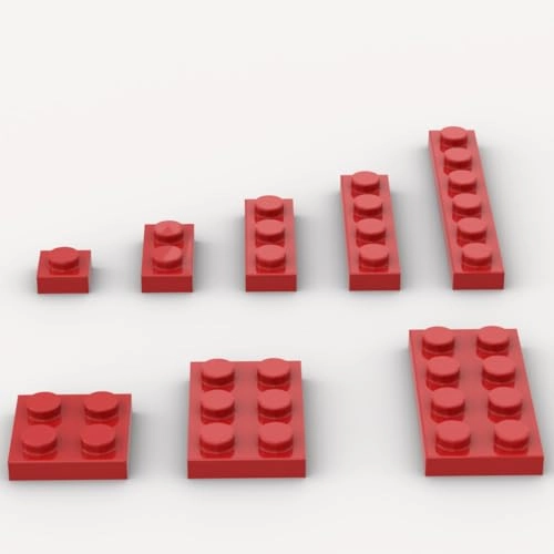 YUJHITP Classic Building Plate - Red Compatible with Lego Pack
