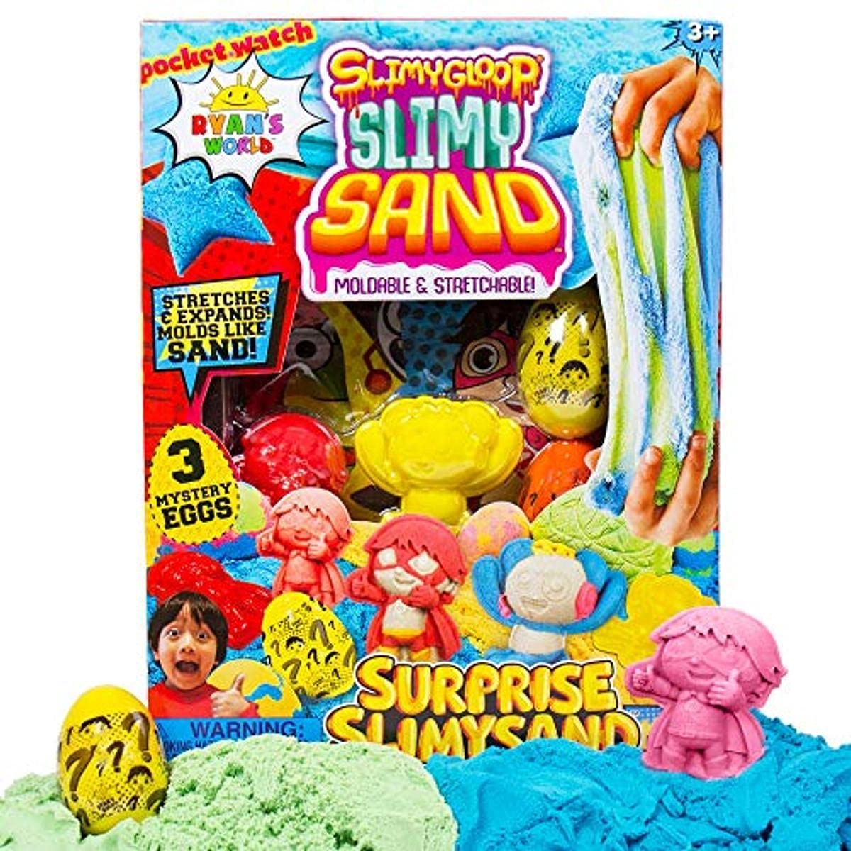 Horizon Group USA SlimySand - 6 Varieties with Molds 3 Mystery Eggs