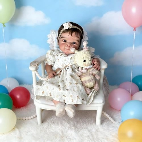 Reborn Baby Doll - 18 Inch Cloth body hand-rooted hair Ages 3+