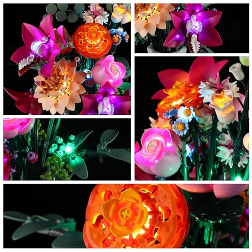 LED Light - 10342 Pretty Pink Flower Bouquet