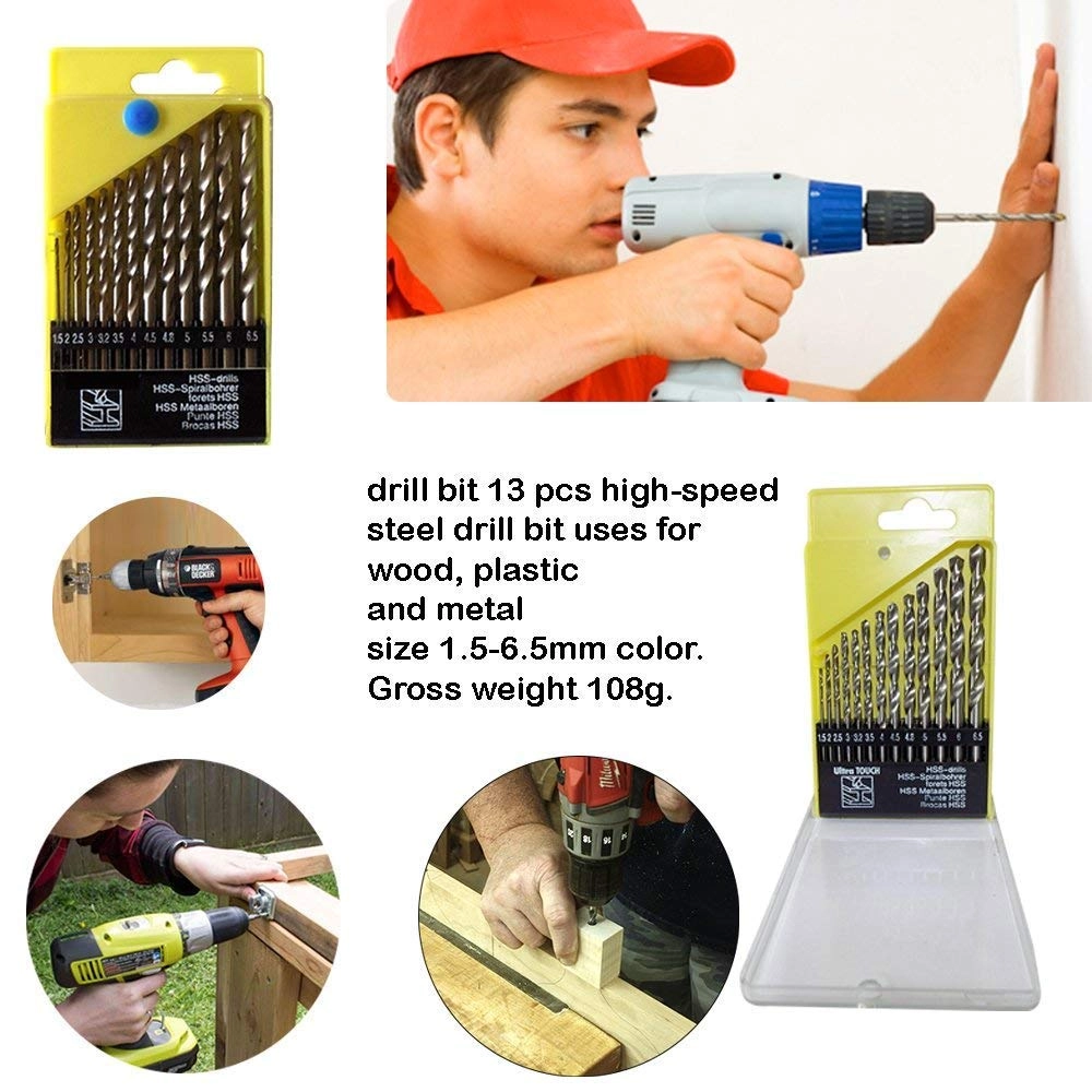 Drill Bit Set - High speed Steel 18 Piece