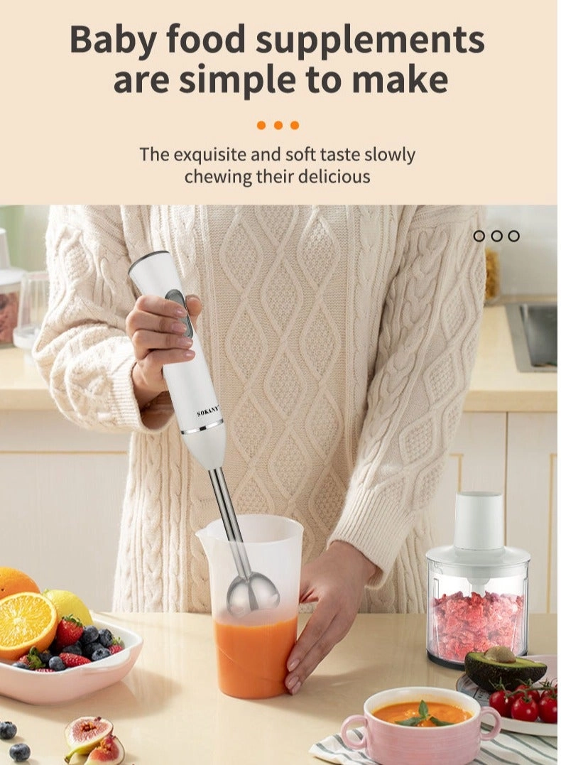 SK-02004 - 4-in-1 Hand Blender Chopper Whisk