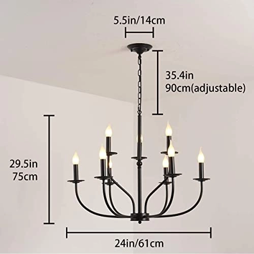 French Country Chandelier - Dimmable