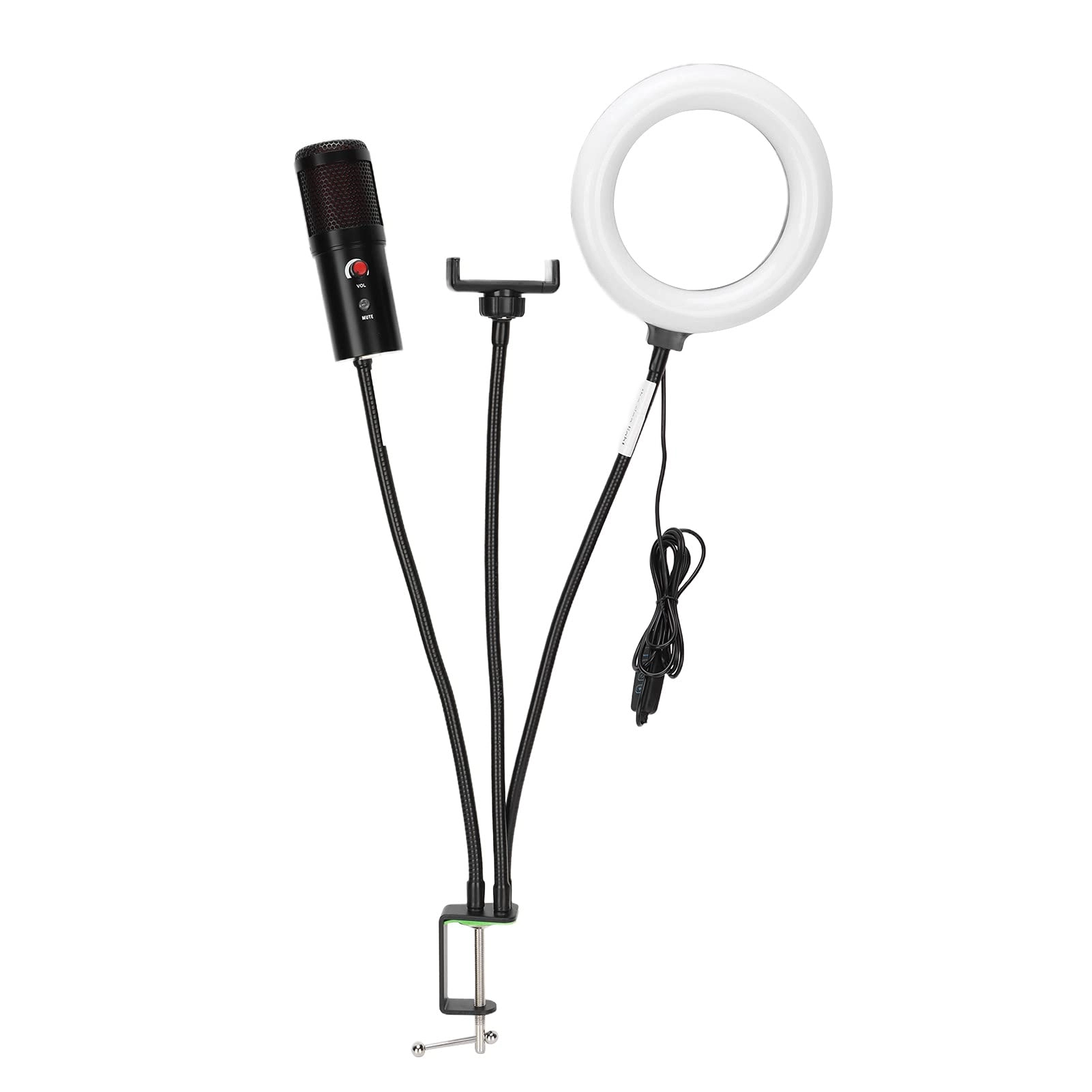 ZF4DWKJHY Condenser USB Microphone - Cardioid Mute Fill Light