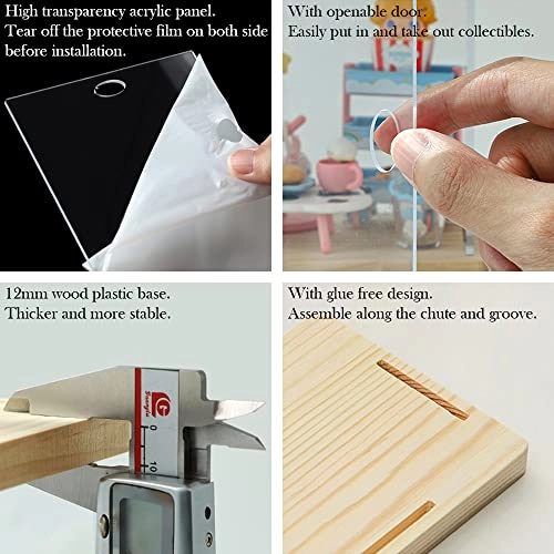 Clear Acrylic Display Case - 40 x 18 x 21 cm White-clear Step