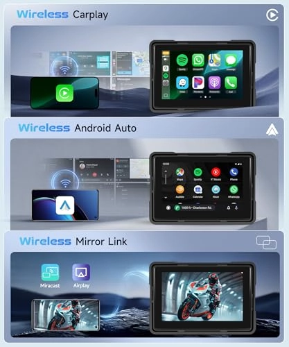 Motorcycle Wireless CarPlay - 5 Inch