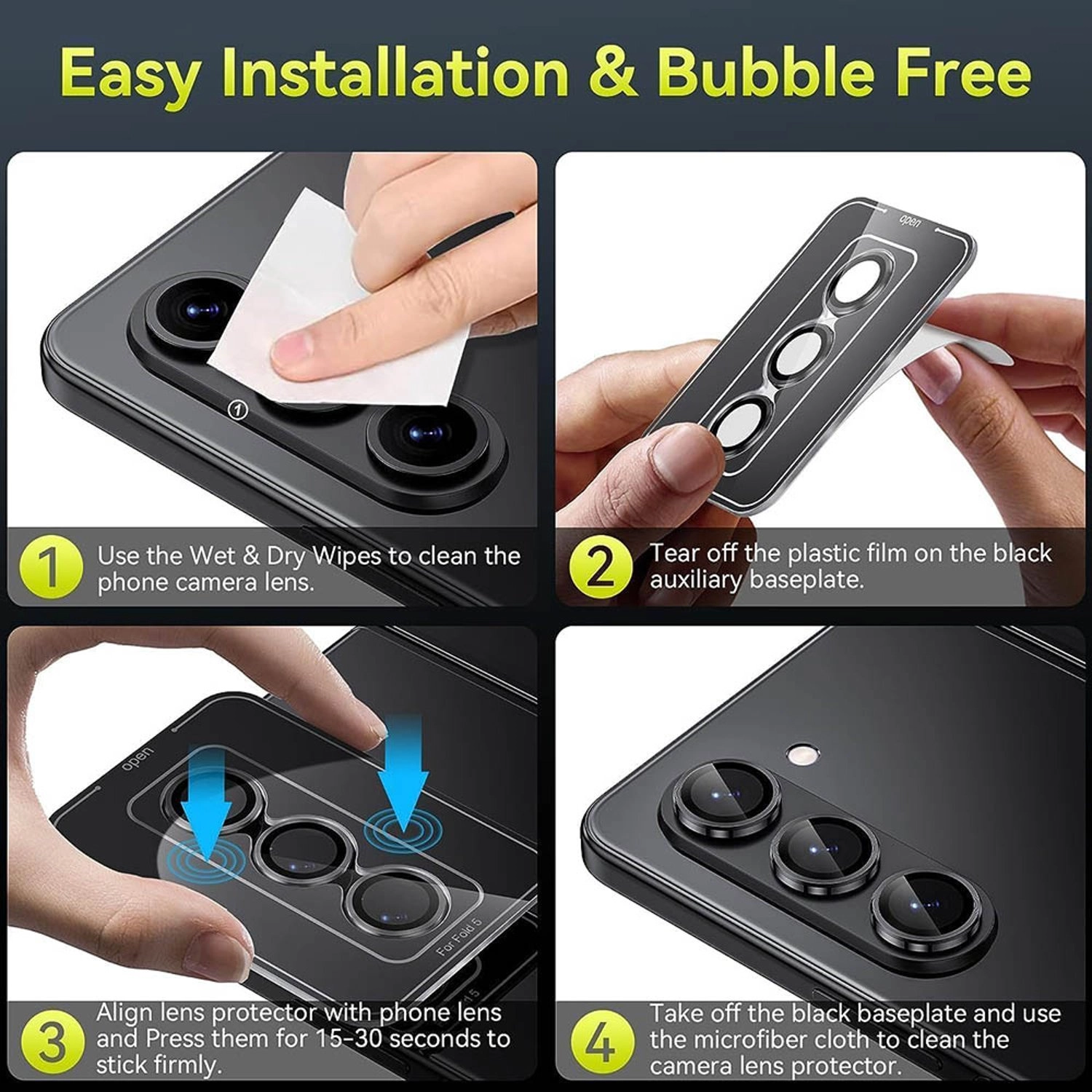 Clear Camera Lens Protector for Samsung Galaxy Z Fold 6