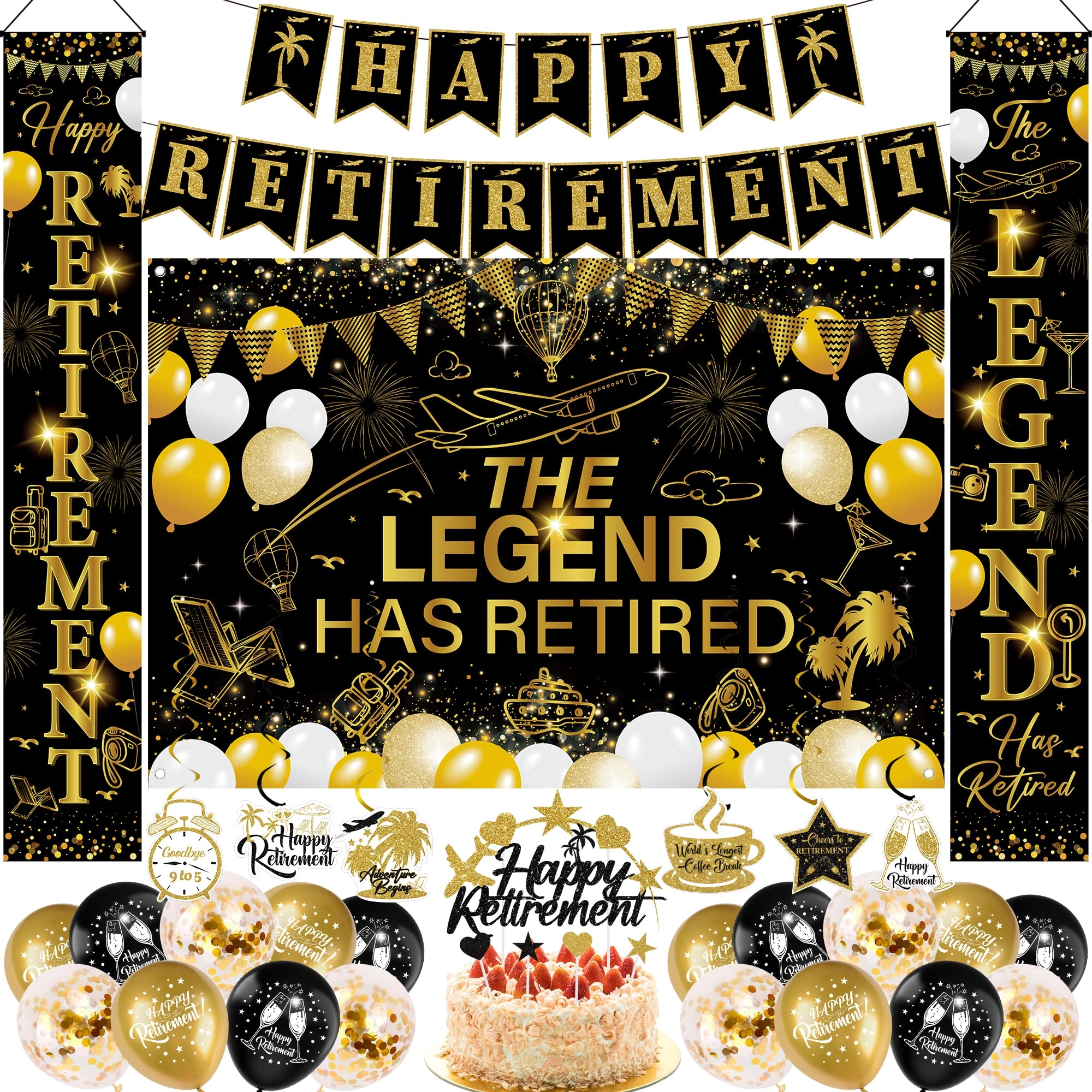 Retirement Theme Party Set - 34 Pcs Retirement