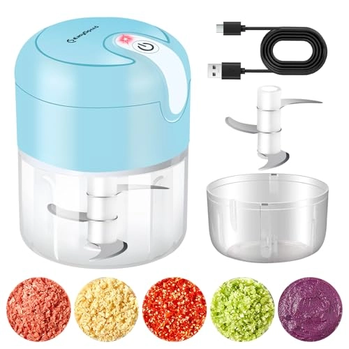 Mini Electric Food Chopper - 250 ml USB Rechargeable