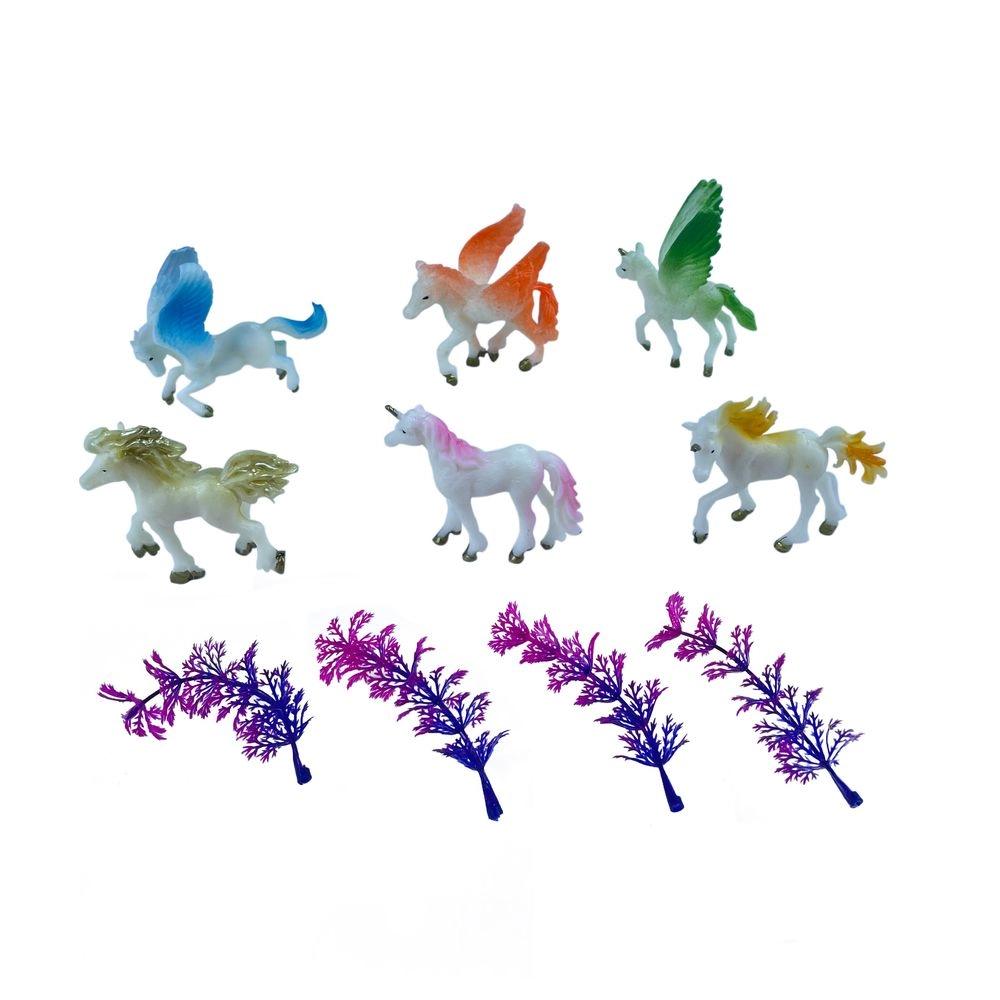 Galaxy Toys Pegasus and Unicorn Toy Set - (34212842-KZ956_008E) 10 pcs