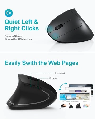 Left Handed Ergonomic Vertical Mouse - Wireless