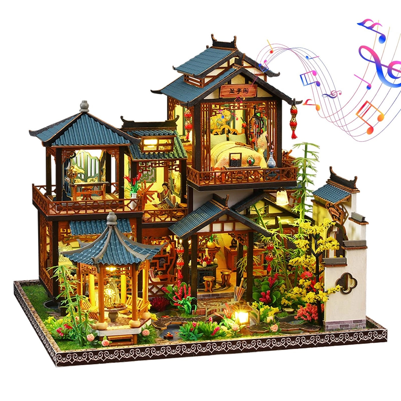 Villa Tiny House Kit - Wooden LED Light
