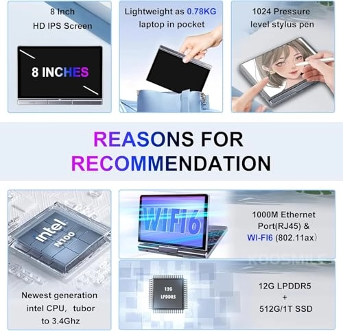 X8 - 8'' N100 12GB DDR5 512GB SSD