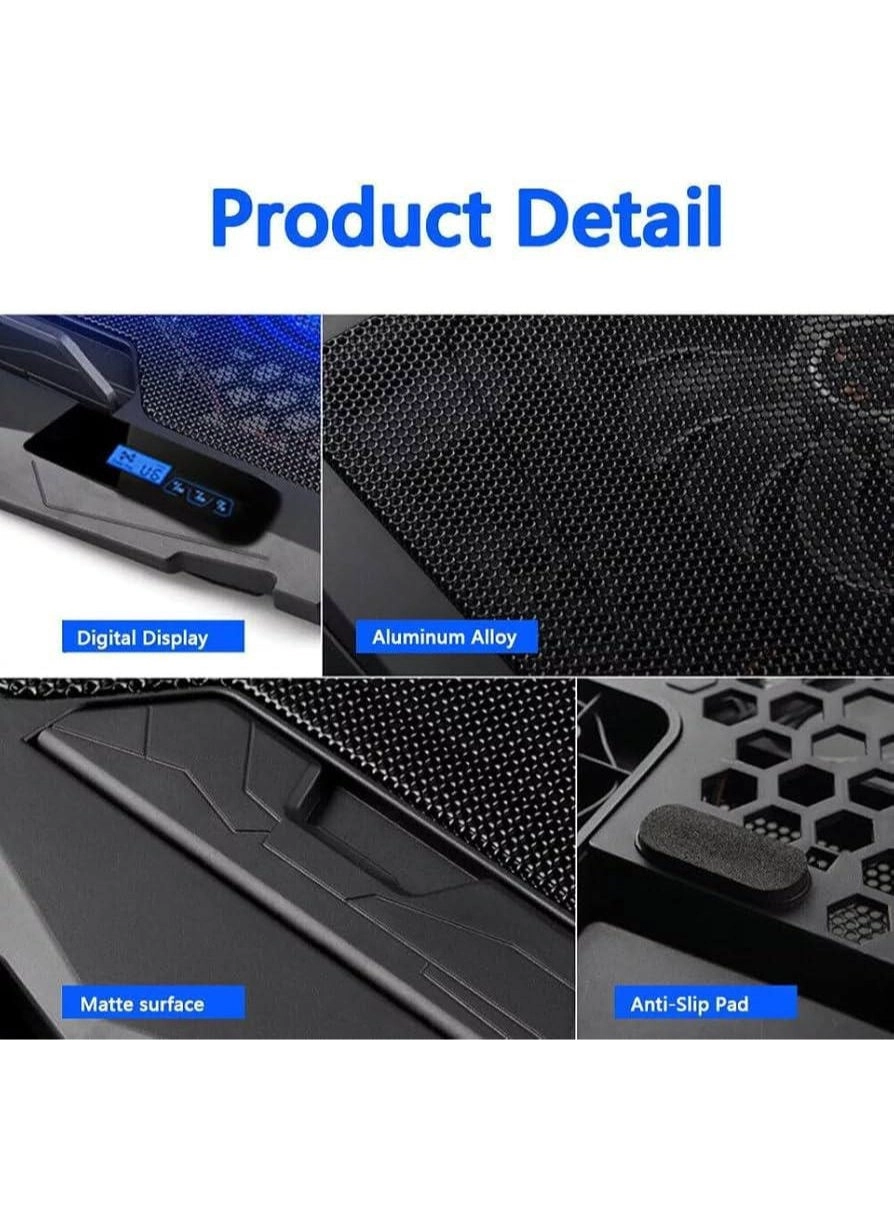 ICE-04 PLUS - 4 Blue LED Fans 15.6 Inch