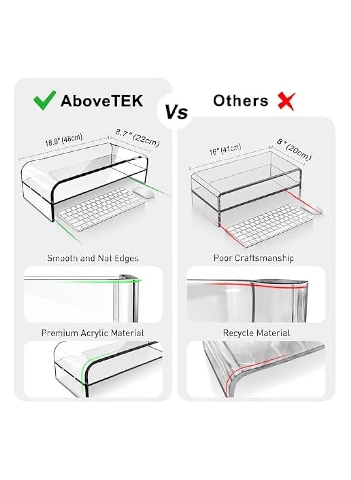 Monitor Stand - Acrylic Clear