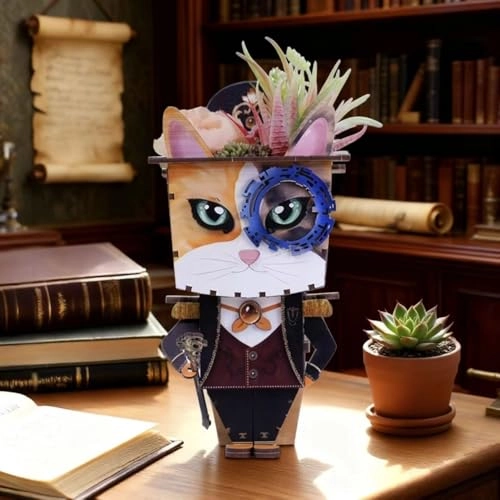 3D Wooden Puzzle Planter - 1 piece(s)