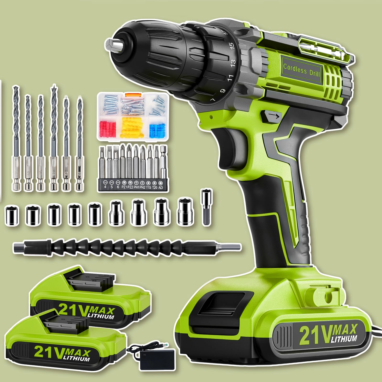 Cordless Drill - 2x 2.0Ah