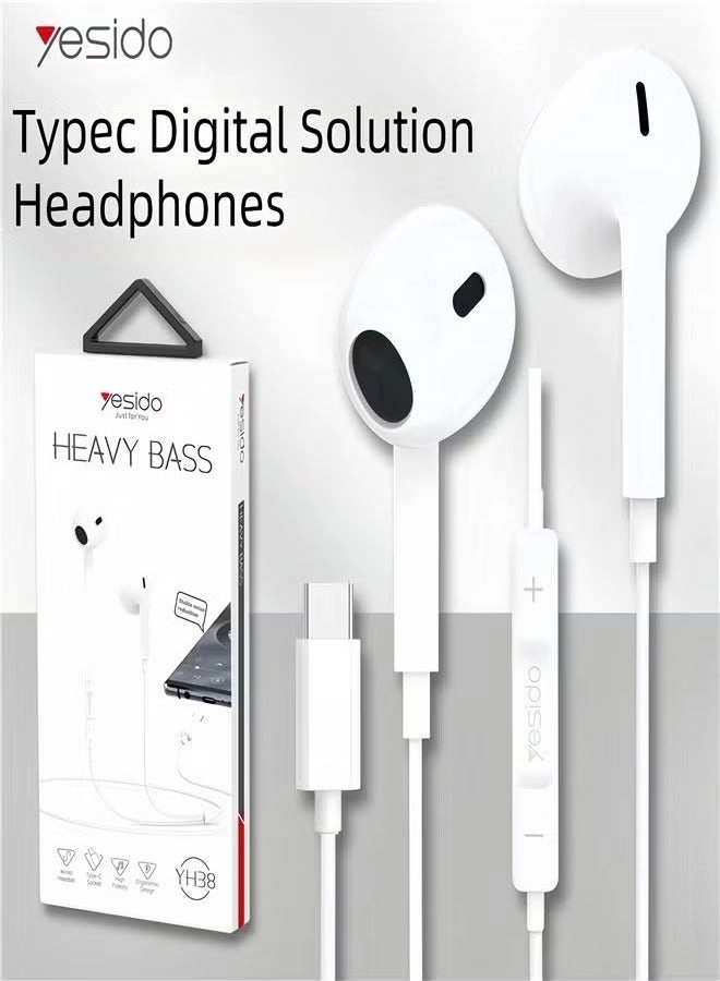 USB-C Headphones Wired Earbud