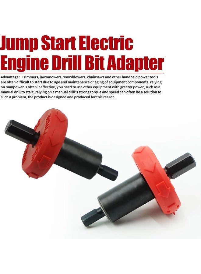 Jump Start Electric Engine Drill Bit Adapter - Compatible with hexagonal starter socket Alloy steel