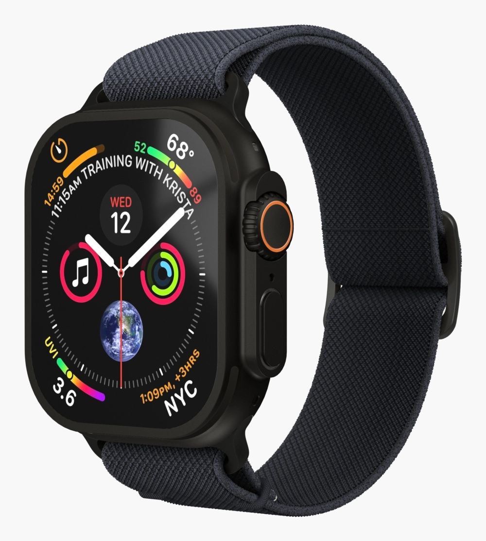 Vonmählen Watch Band for Apple Watch 44/45/46/49mm - One Size Braided nylon Navy Black